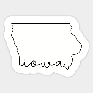 Minimalist Iowa Sticker